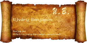 Ujváry Benjámin névjegykártya