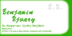 benjamin ujvary business card